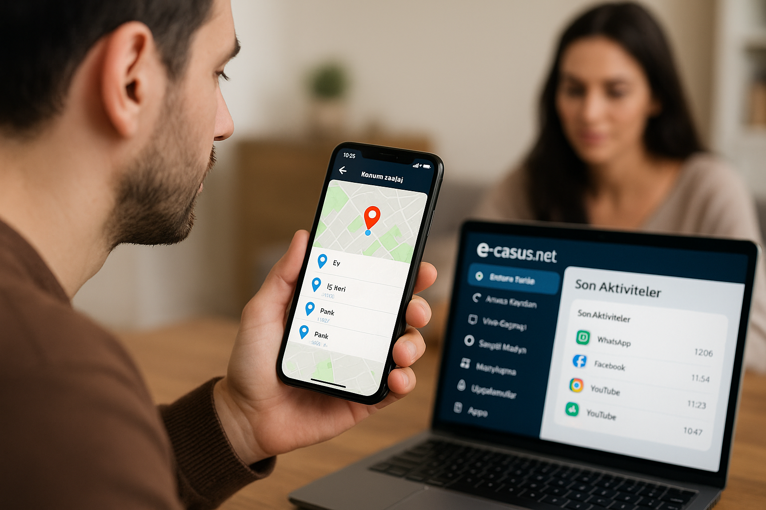 eşinin telefonunu takip etme